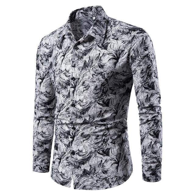 Printed Casual Long Sleeved Shirt