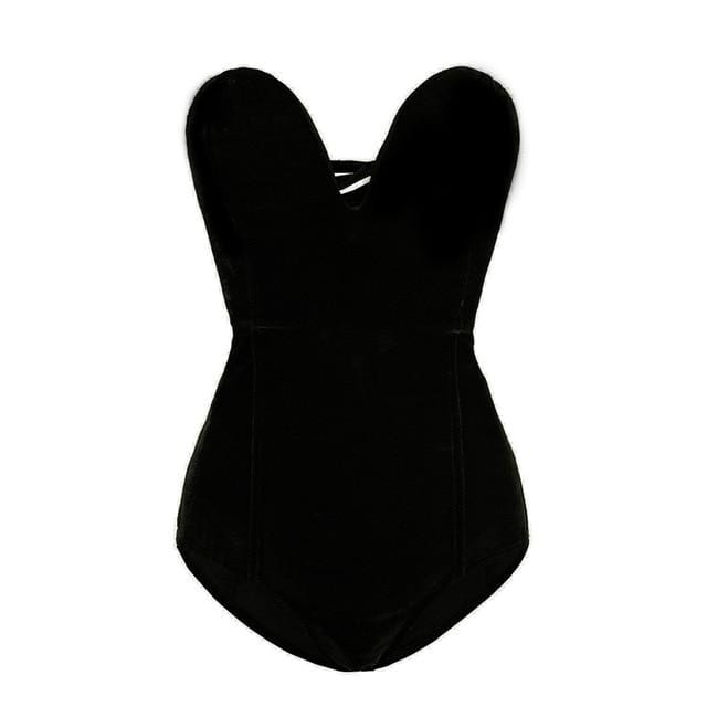 Casual Woman Sleeveless Strapless Bodysuit