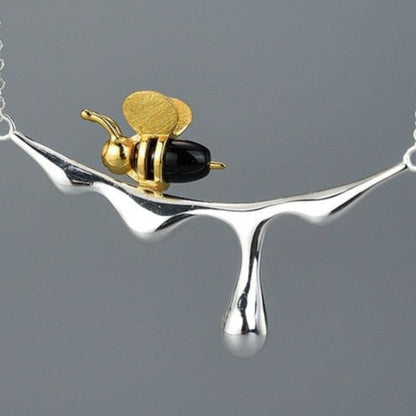 Women Dripping Honey Pendant Necklace