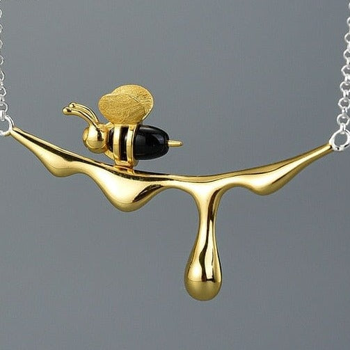 Women Dripping Honey Pendant Necklace