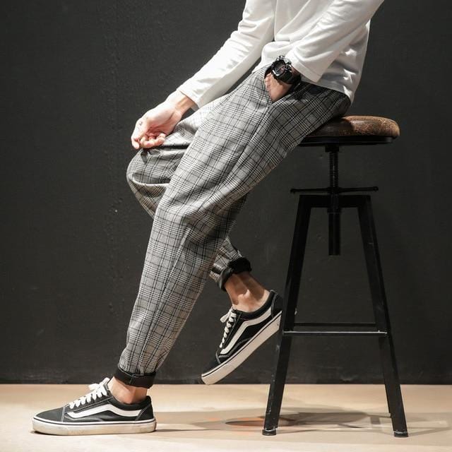 Men Plaid Pants