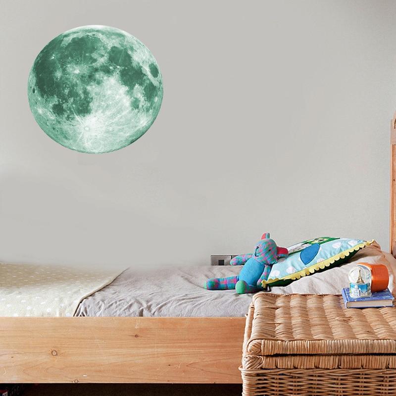 30cm Luminous Moon 3D Glow Wall Sticker