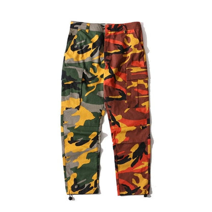 Men's Color Block Camo Cargo Pants