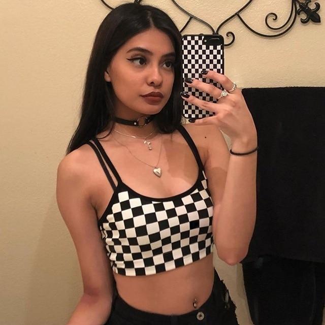 Checkered Crop Top