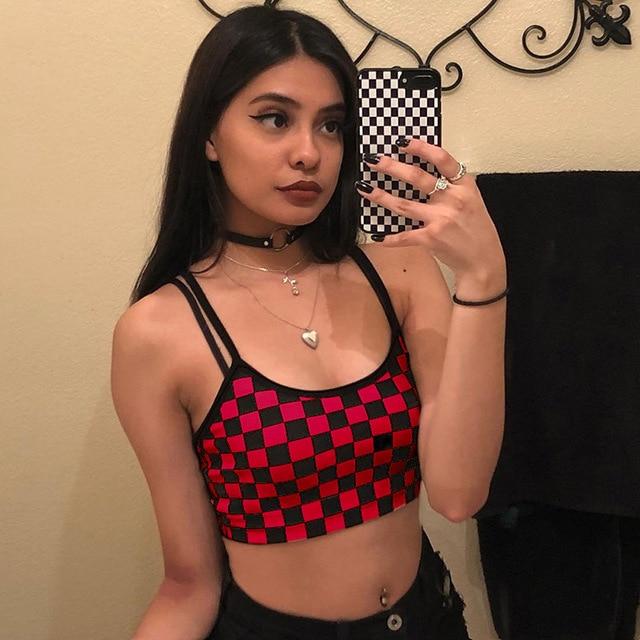 Checkered Crop Top