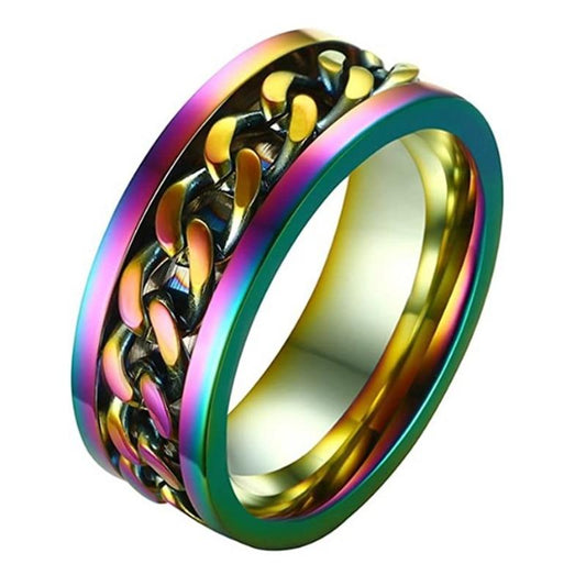 Titanium Stainless Steel Rotating Chain Ring