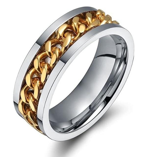 Titanium Stainless Steel Rotating Chain Ring