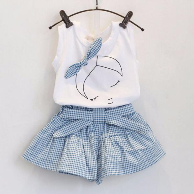 Girl Pattern Sleeveless T-Shirt