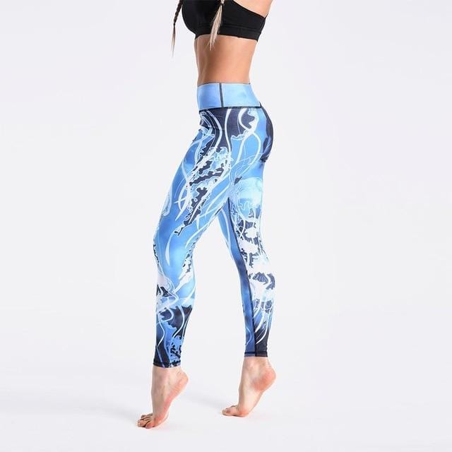 High Waist Digital Printed Fitness Leggings