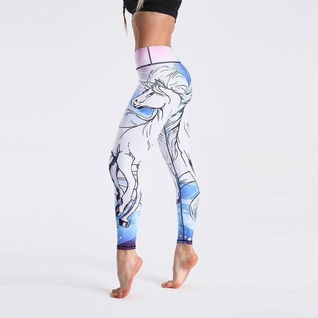 High Waist Digital Printed Fitness Leggings