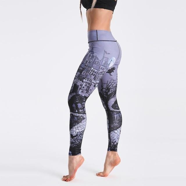 High Waist Digital Printed Fitness Leggings