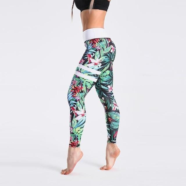 High Waist Digital Printed Fitness Leggings