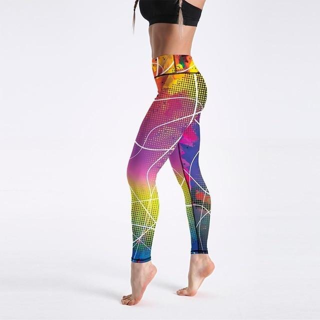 High Waist Digital Printed Fitness Leggings