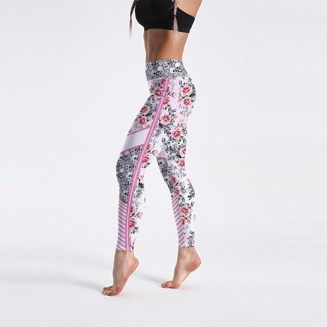 High Waist Digital Printed Fitness Leggings