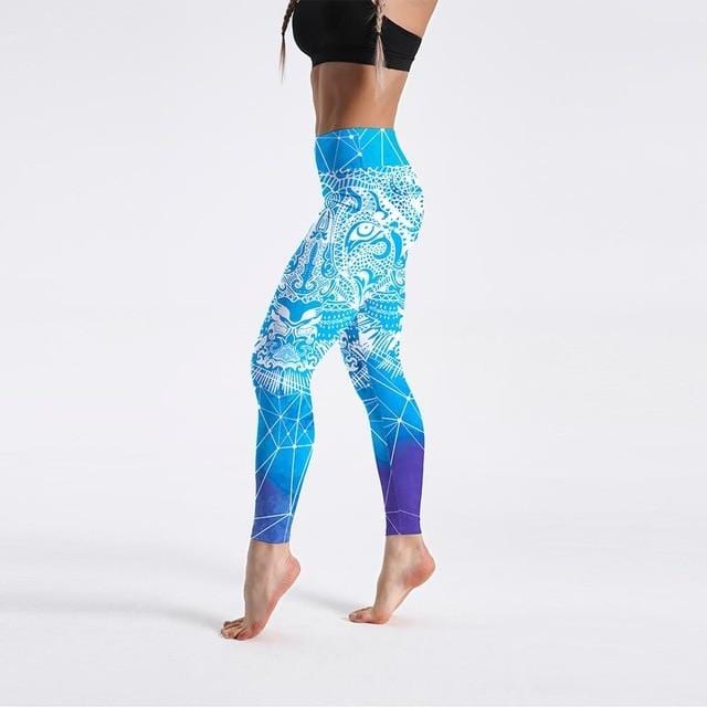 High Waist Digital Printed Fitness Leggings