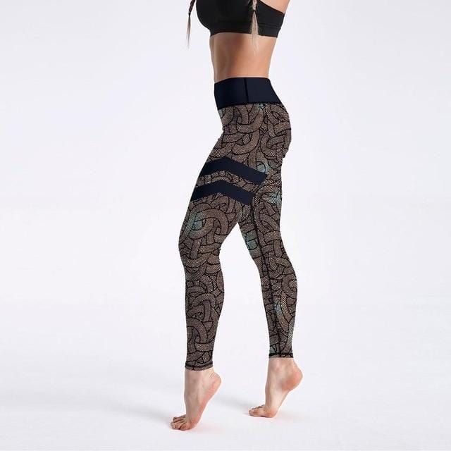 High Waist Digital Printed Fitness Leggings