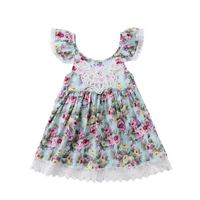 Floral Summer Girls Dress Kids Clothing