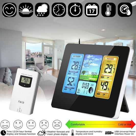 Weather Station Clock LED Alarm Clock