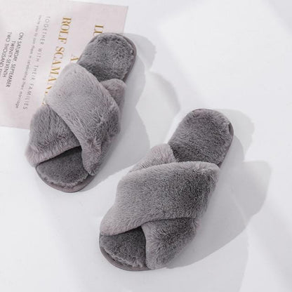 Women Fur Fashion Warm Slippers