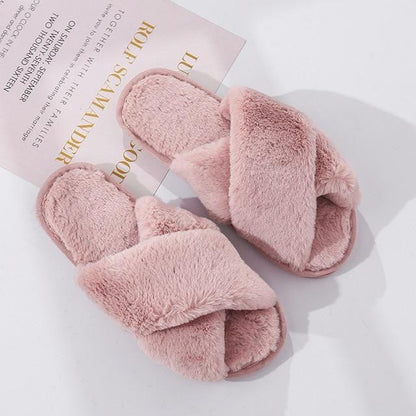 Women Fur Fashion Warm Slippers