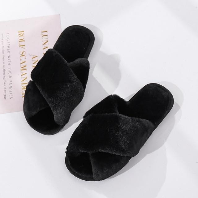 Women Fur Fashion Warm Slippers