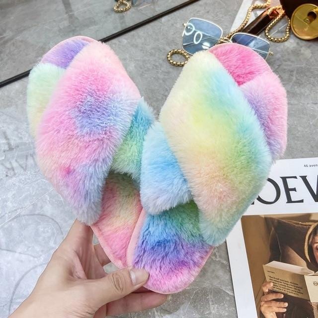 Women Fur Fashion Warm Slippers