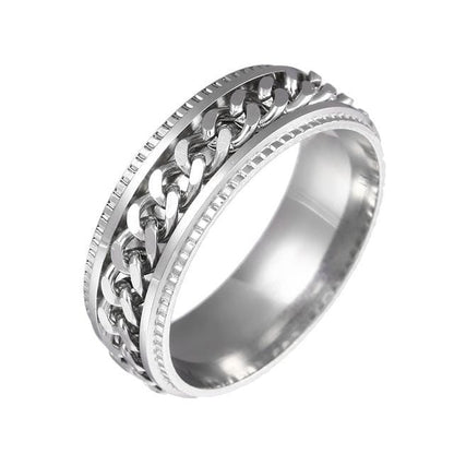 Titanium Stainless Steel Rotating Chain Ring