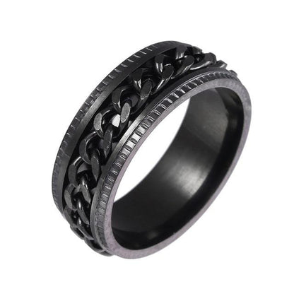 Titanium Stainless Steel Rotating Chain Ring