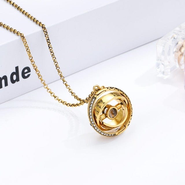 Openable Astronomical Ball Projection Necklace