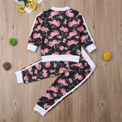 Kids Floral Sweatshirt & Pants