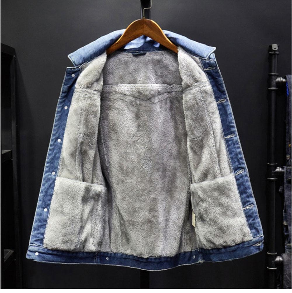 Men's Light Blue Winter Jean Jackets