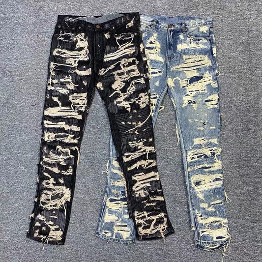 Men's Embroidered patch  jeans