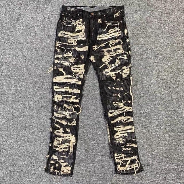 Men's Embroidered patch  jeans