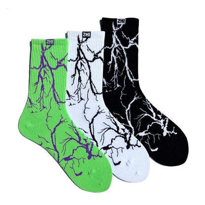 Lightning Printed Socks