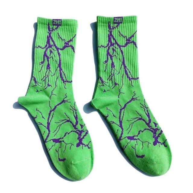 Lightning Printed Socks