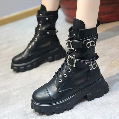 Women Lace Up Boots