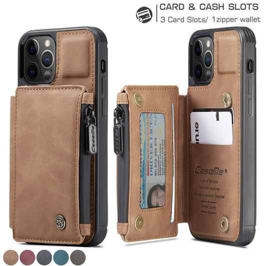 Leather Wallet Case for iPhone