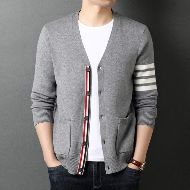 Men's Black Cardigan Sweater