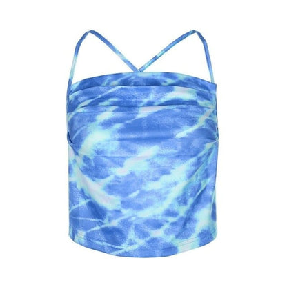 Women Tie Dye Summer Crop Top