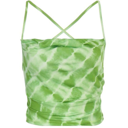 Women Tie Dye Summer Crop Top