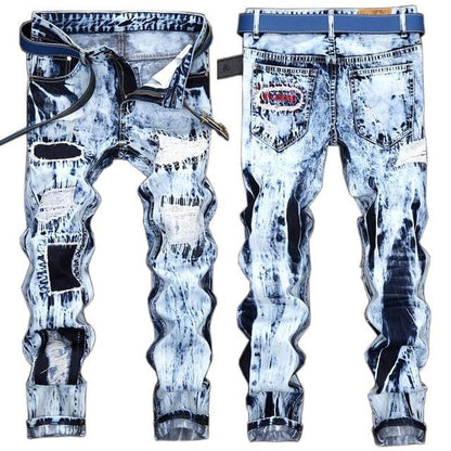 Ripped Denim Hole Jeans