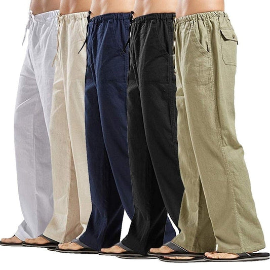 Mens Nature Cotton Linen Trouser