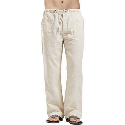 Mens Nature Cotton Linen Trouser