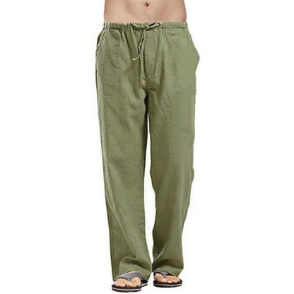 Mens Nature Cotton Linen Trouser