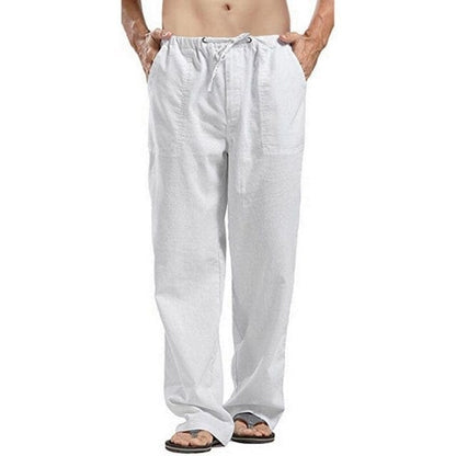 Mens Nature Cotton Linen Trouser