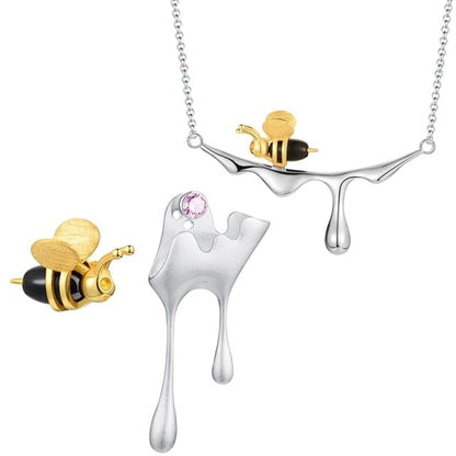 Women Dripping Honey Pendant Necklace