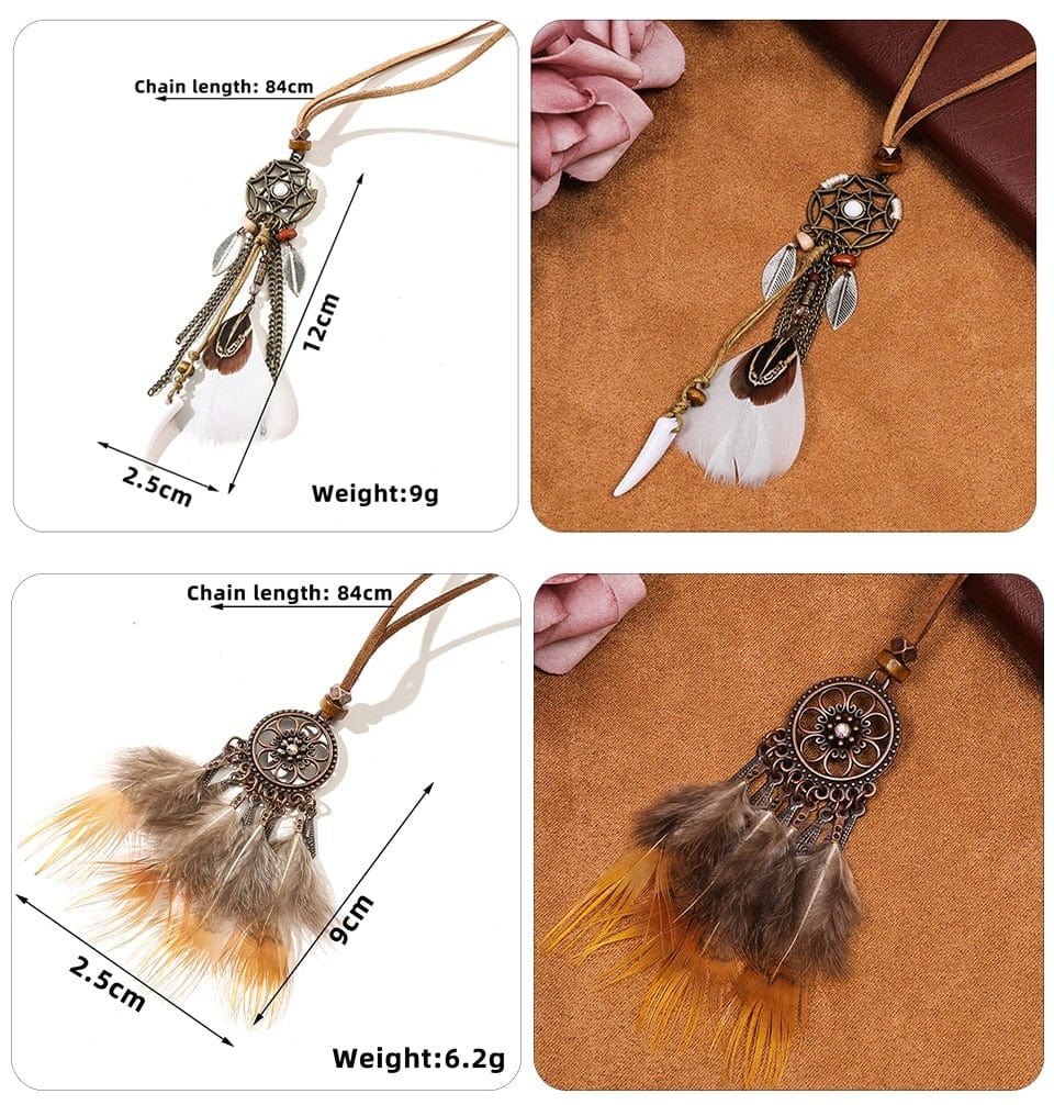 Women Feather Chains