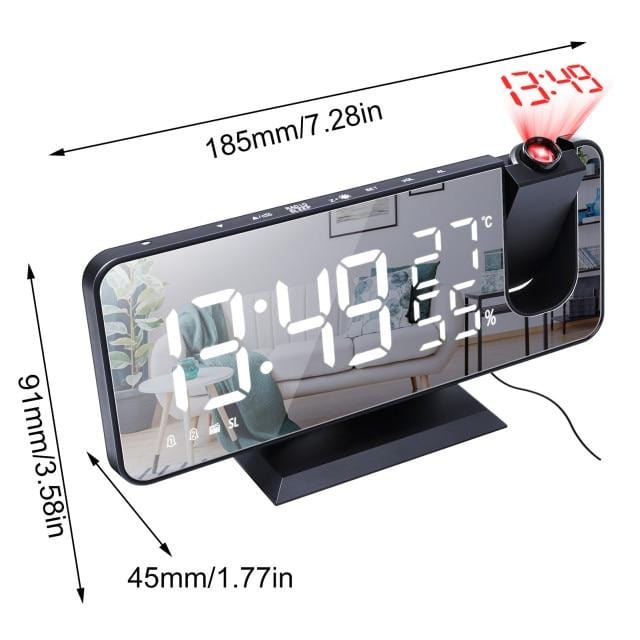 LED Digital Projection Alarm Clock