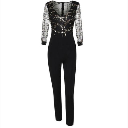 Sexy V Neck Women Jumpsuit