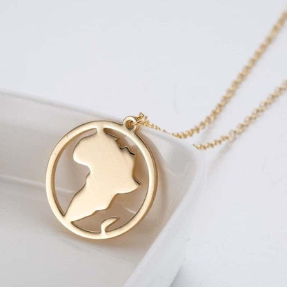 Africa Map Necklace